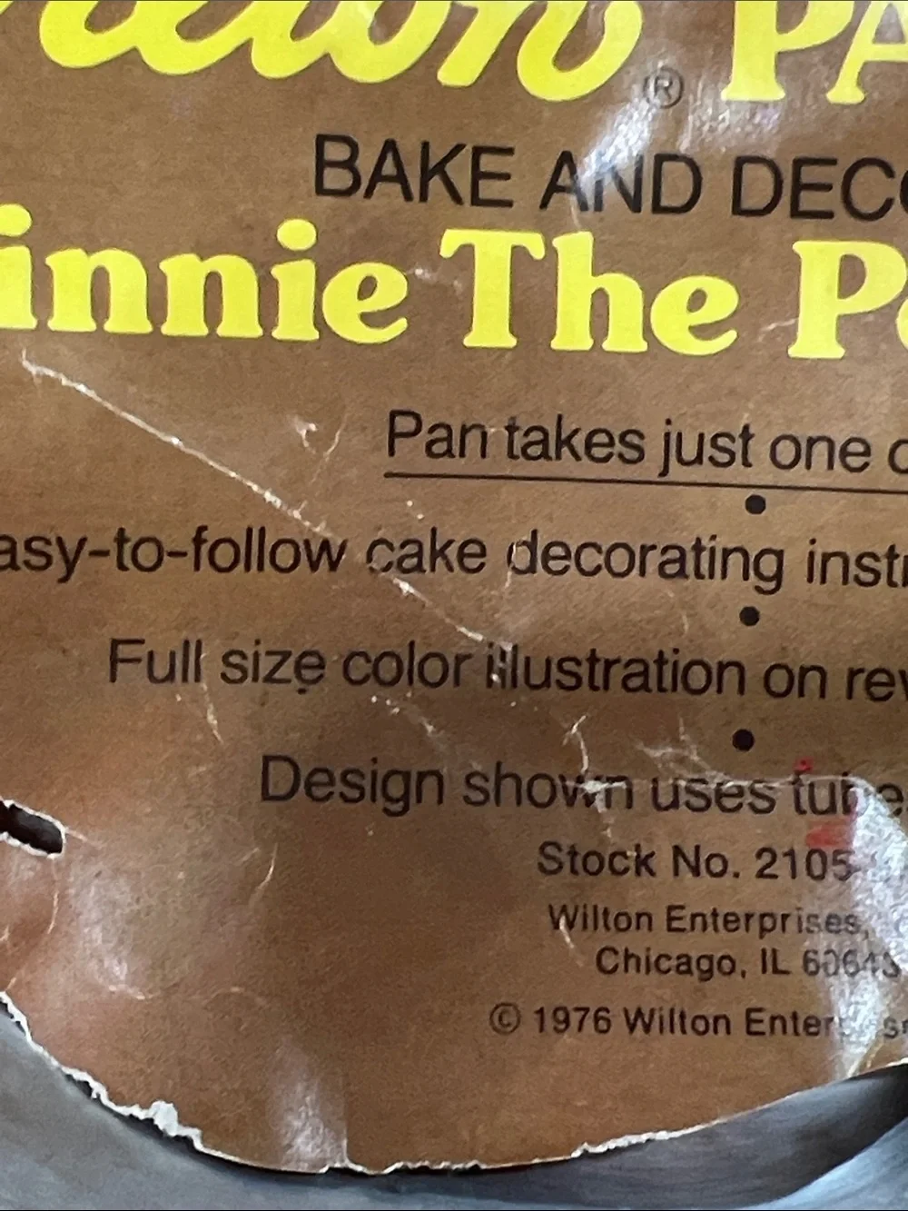 1976 Wilton Winnie the Pooh Cake Pan